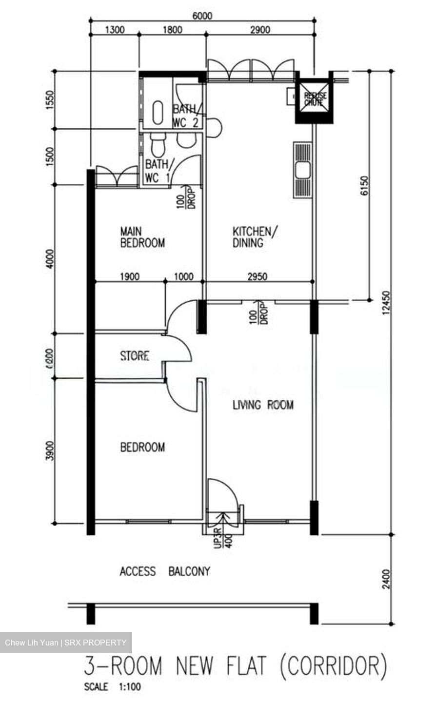 Blk 351 Clementi Avenue 2 (Clementi), HDB 3 Rooms #538408031